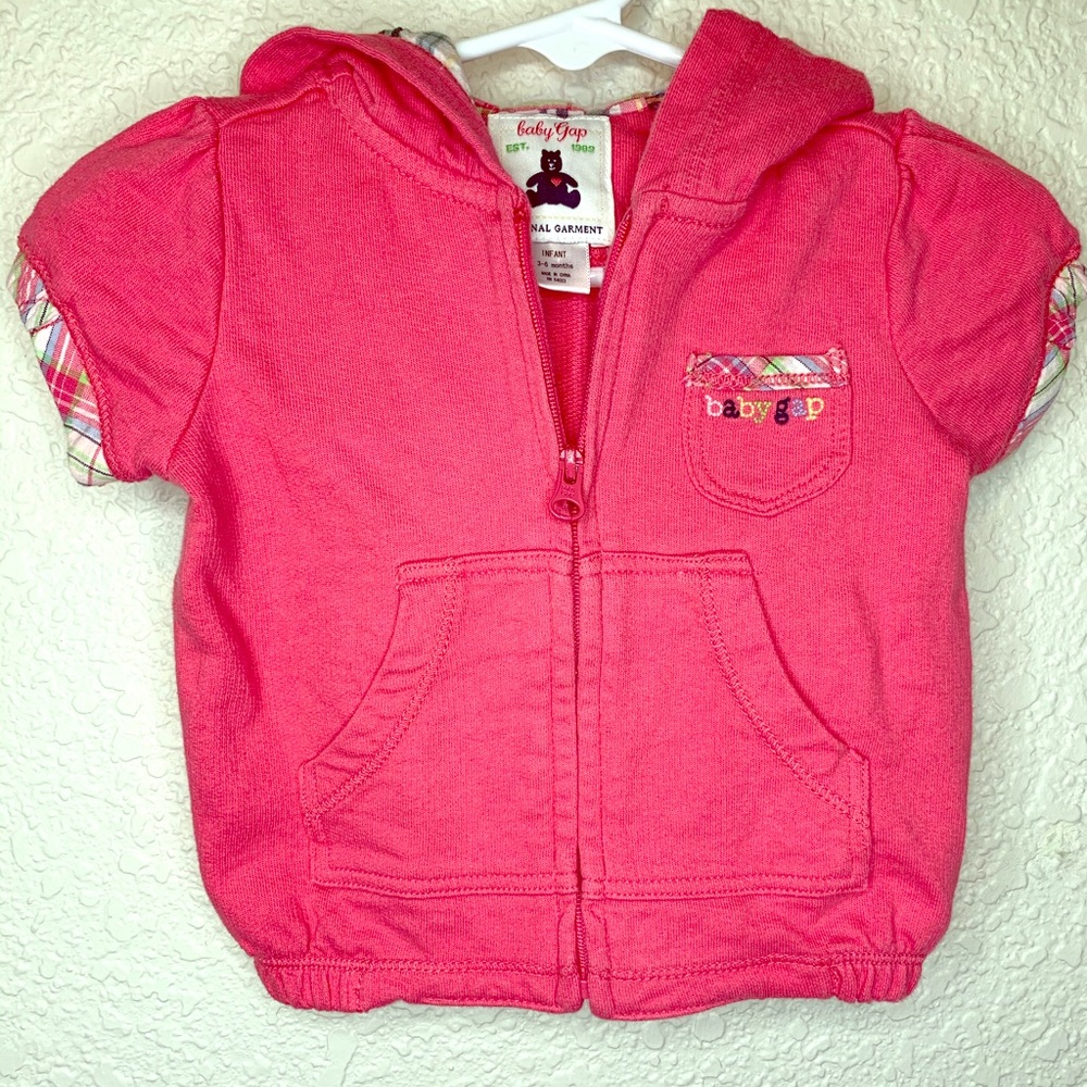 Baby Gap vintage pink zip up sweatshirt 3-6mo